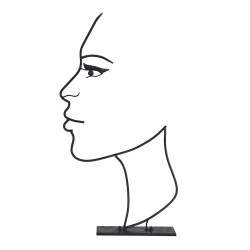 statue de jardin filaire metal visage