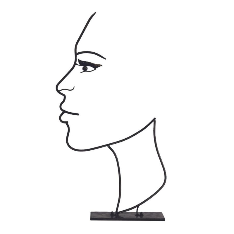 statue de jardin filaire metal visage
