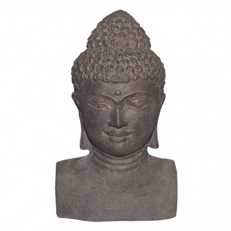 Statue buste Bouddha en pierre basanite