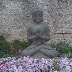 bouddha statue assis salutation