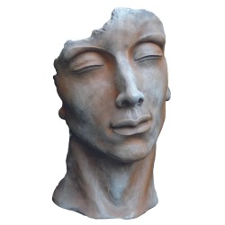 statue visage jardin homme