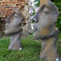 visage decoration jardin