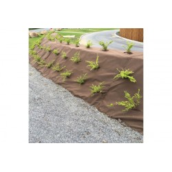 Bâche géotextile en couverture de sol pour massifs.