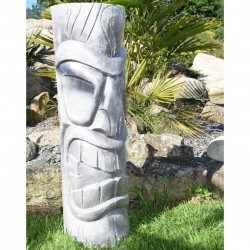 totem tiki 75 cm de couleur blanche