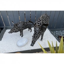 sculpture artisanale sanglier hauteur 90 cm et 130 cm