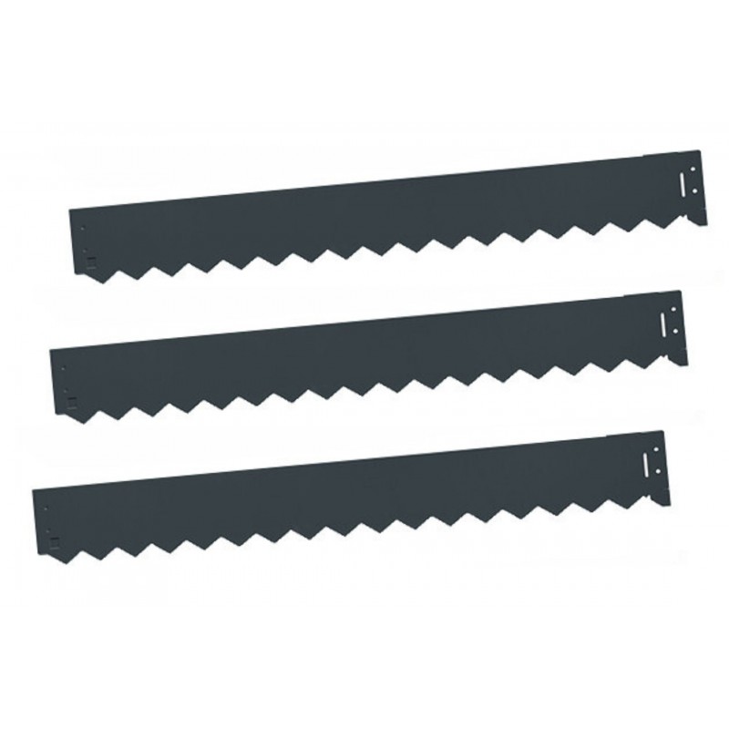 3 Bordures acier galvanisé gris anthracite