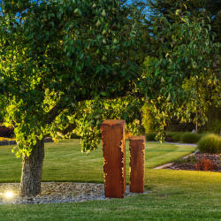 Colonne lumineuse métal rouillé 100 ou 150 cm de haut