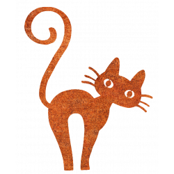 Chat Léone en métal acier brut rouillé