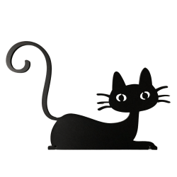 Chat Félix noir thermolaqué