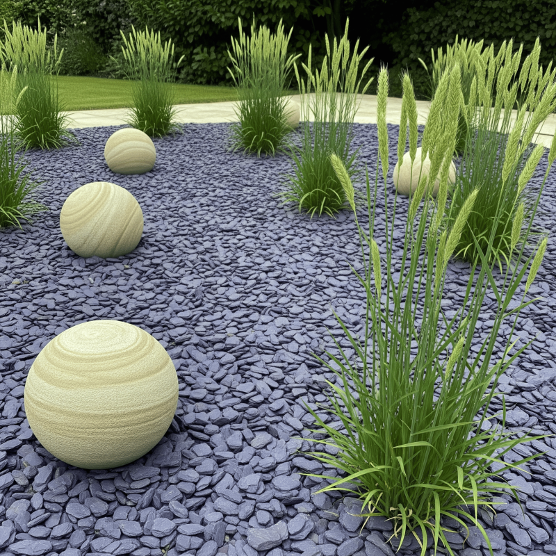 Petales ardoise violette pour déco massif au jardin