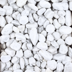 Zoom sur le galet blanc 40/60