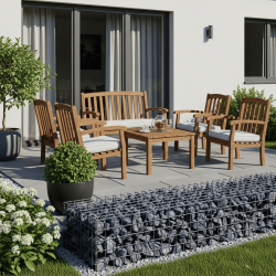 Roche 80/150 en gabion pour contour de terrasse