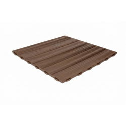 Dalle clipsable jardin effet bois marron