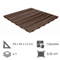 Caractéristiques techniques da la dalle clispsable jardin Marron