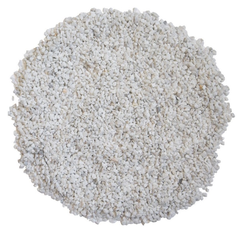 gravier décoratif en marbre blanc pot 1 kg