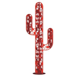 Cactus metal exterieur rouge 3 branches