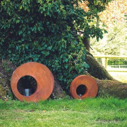 déco de jardin acier corten forme ronde