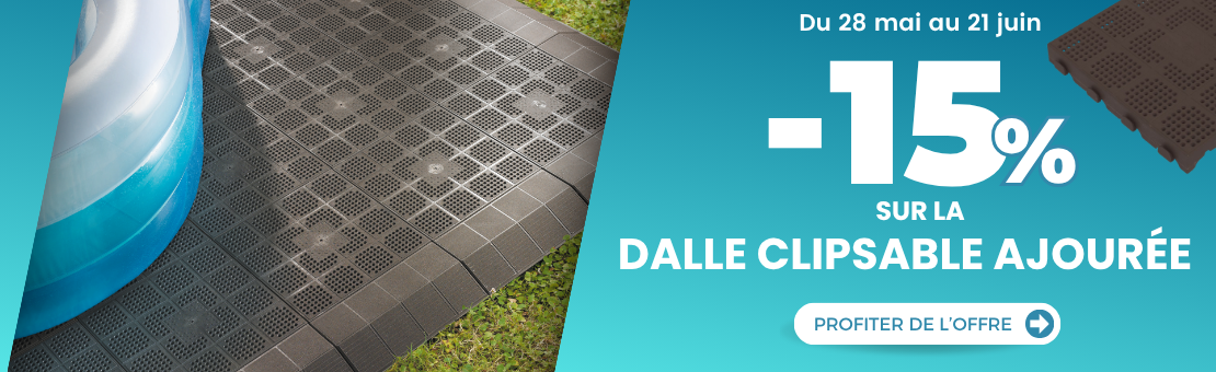 -15% sur la dalle clipsable autoportante